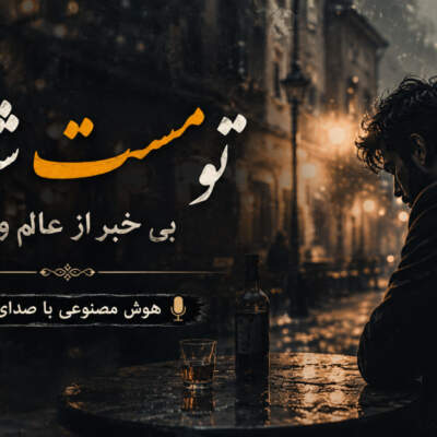 دانلود آهنگ تو مست شدی بی خبر از عالم و آدم هوش مصنوعی با صدای مرد دانلود آهنگ تو مست شدی بی خبر از عالم و آدم هوش مصنوعی با صدای مرد